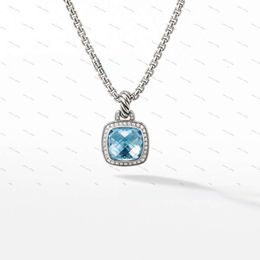 David Yurma Necklace Designer Fashion European and American Popular Twisted Wire Zircon Pendant Necklace Luxury brands DY