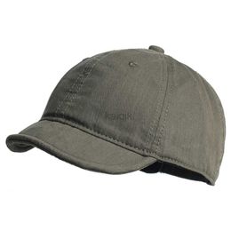Ball Caps Vintage Short Brim Cotton Baseball Cap Men Women Dad Hat Adjustable Trucker Style Low Profile Caps d240507