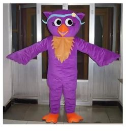 2024 high quality Purple Owl Mascot Costume Fun Outfit Suit Birthday Party Halloween Outdoor Outfit Suit Festival Dress Adult Size