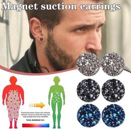 Stud Earrings Magnetology Lymphvity Germanium Non Piercing Acupressure Magnet Ear Studs Women Men Crystal Magnetic Earring