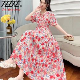 Party Dresses Long Maxi Dress Women Plus Size Clothing Summe Bohemian Oversized Beach Korean Style Floral Vintage Vestidos Robe Loose