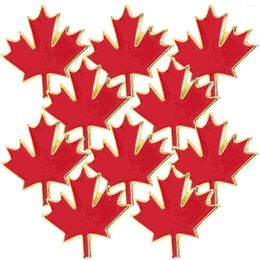 Brooches 10 Pcs Canadian Pin Badge Leaf Brooch Canada Maple Breastpin Women Metal Clothing