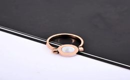 Highquality rose gold doublesided rotation With Side Stones Rings Fashion lady creative flip ring Send original gift box3237092