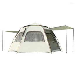 Tents And Shelters Tent Outdoor Camping Beach Portable Folding Fully Automatic Quick Opening Hexagonal Rain Sun Protection