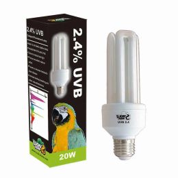 Nests Compact Bird Lamp Fluorescent Lighting Bulb, 2.4% UVB, 20W,Screw Thread