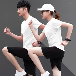 Men's Tracksuits 2024 Sports Set Summer Short Sleeved T-shirt Shorts Fitness Running Leisure Morning Dress Women's Couple