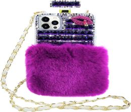 Diamond Crystal Rhinestone Perfume Bottle Phone Cases with Neck Strap for iphone 14 13 12 11 Pro Max XR 7 8 Samsung S22 Note 20 Bl7978239