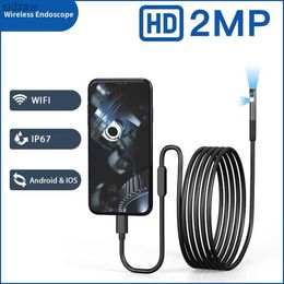 Mini-Kameras WiFi Endoskopkamera 2MP 1080p 3in1 Mini USB/Typ-C Android iOS iPhone iPhone Wireless Erkennungsauto Endoskopkamera WX
