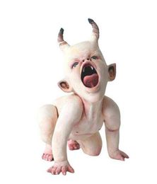 2021 Halloween Scary Ghost Baby Doll Resin Statue Craft Realistic Halloween Horror Props Haunted House Desktop Decoration G22041231003759