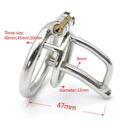 stainless steel Male Device Cock Cage with Stealth lock Ring,Male Belt Penis Plug Urethral Dilator Catheters3527312