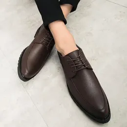 Dress Shoes Fashion Men's Formal Wear Handmade Luxury Oxford Boys Elegant Party