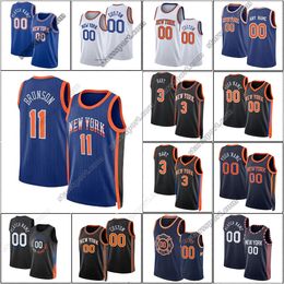 Obi Toppin RJ Barrett Jalen Brunson Custom Basketball Jerseys Julius Randle New Yorks Josh Hart Knick Quentin Grimes 2023 2024 City Miles McBride Mitchell Robinson