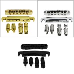 Accessories 3 Colours Tuneomatic Bridge Tailpiece Set Accessory For Electric Guitar