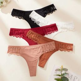 Frauenhöfen Eis Seide Damen Unterwäsche sexy Spitze Unterwäsche Low Taille Unterwäsche Damen Unterwäsche G-String Soft Womens Unterwäsche Intime Tangas Newl2405