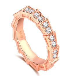 2018 New Arrival Vintage Fashion Jewelry 925 Sterling Silver&Rose Gold Filled Pave White Sapphire CZ Diamond Women Wedding Band Ring1722738