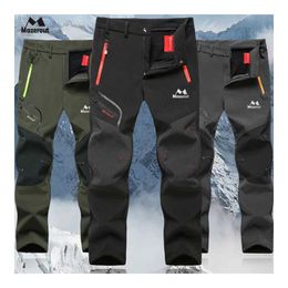 Men's Pants Mens Winter Wool Waterproof Camping Hiking Travel Wool Outdoor Hiking Travel Pants Climbing Skiing Soft Shell Hiking Travel 4XL J240507