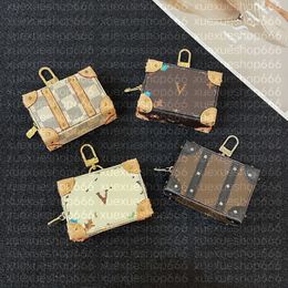 Luxury Bags Women Key Wallet Brown Letter Graffiti Trunk POUCH Bags With Keychain Purses Ladies Coin Purses Box bags Mens Women Bags Totes Pendant Keychain Charms