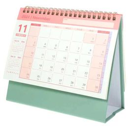 Calendar Desk Standing Calendar 2024 Desktop Small Monthly Planner Table Office Mini Tabletop Schedule Wall Daily Decorative
