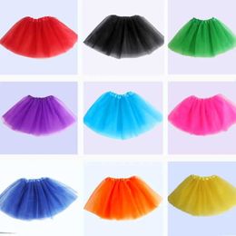 tutu Dress 2-8Y Girl Elastic Ballet Dancewear Tutus Mini Skirt For Birthday Party Dance 3 Layer Tulle Tutu Skirt for Kids Princess d240507