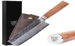 Sunlong 65Inch VG10 67 Layers Hammered Damascus Nakiri Knife Japanese Vegetable Chefs Knife straight Walnut Wood Handle78852913340345