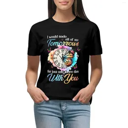 Women's Polos I Would Trade All Of My Tomorrows For Just One More Day T-shirt Short Sleeve Tee Graphics Dress Women Plus Size