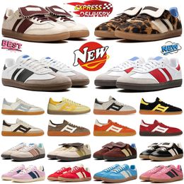 wales bonner leopard print shoes handball spezials shoes mens shoes adv Adimatic German Training Retro Versatile Sports and Casual Board Shoes sneakers trainers
