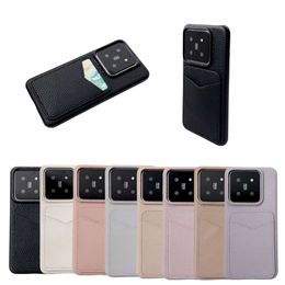 Fashionabla V-format kort lämpligt för 14 Pro Phone Leather Xiaomi 13 Ultra Protective Case Lychee