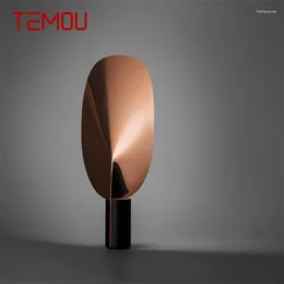 Table Lamps TEMOU Nordic Light Simple Modern Design Leaf Desk Lamp LED Home El Parlour Bedroom Decor