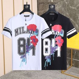 and s Mens Designer t Shirt Italian Milan Fashion Print T-shirt Summer Black White Male Hip Hop Streetwear 100% Cotton Tops 1185 F5EX V70C