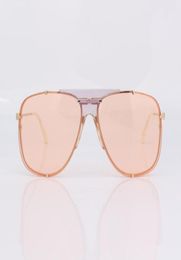 Sunglasses Pilot Metal Frame Women Pink Lenses Ivory Tips016744648