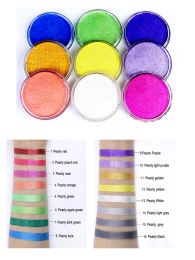 Eyeliner Non Toxic Water Activated Face Paint Makeup Pearly Metallic Color Party Christmas Cosplay 30g Easily Washable Body Painting