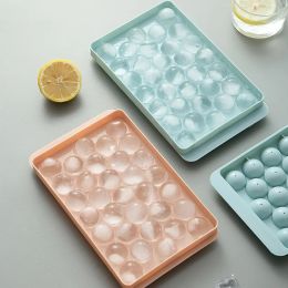 Tools 18/33 Well Ice Box With Lid Ball Ice Tray Plastic Ice Cube Mold Refrigerator Ice Ball Mold Ice Box Round Ice Mold Ice Box