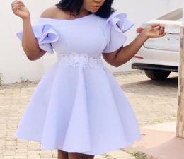 Women White Dress Off Shoulder A Line Pleated Ruffles Short Sleeves Party Elegant Vestido African Event Celebrate Occasion Robes 29685454