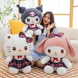Cartoon Plaid Skirt Kitten Plush Toys Children's Games Playmates Holiday Gifts Bedroom Decoration Small Gifts Wholesale