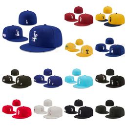 Nuovi cappelli aderenti dimensioni Snapbacks Ballo Designer Cappelli da calcio regolabili Cap flat All Team Logo Lettera sportiva per esterni ricami Sun Beanie chiuse Cappuccetto a secchio Flex 7-8