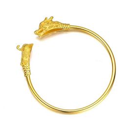Bangle Fine Jewellery Real Original 18K Gold for Women Luxury Solid Rope Chain Wedding Gift Personality Designer Q240506