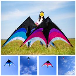 Free delivery of high-quality large delta kit grassland kit toy outdoor flight hcxkite rod ripstop Weifang kit complete set fun 240428