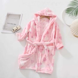 Pyjamas Autumn Girls Boys Pyjamas Children Clothes Girls Boys Robes Winter Sleepwear Bathrobe Spring Kids Hooded Bathrobe Girls ClothingL2405