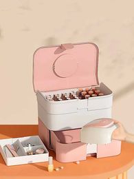 Storage Boxes Bins Large capacity nail tool storage box multi-function gel polishing shell UV light accessories container bracket Q240506