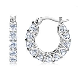 14k White Gold Earrings Diamond Stud Earring with Loose Women