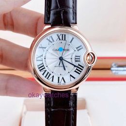 Crater Unisex Watches Gold New Blue Balloon 36 6mm Fully Automatic Mechanical Womens Watch with Original Box