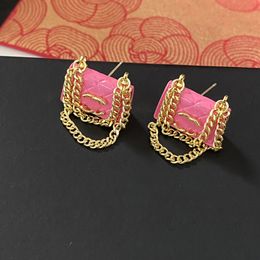 Fashion Designer Earrings Ear Stud 18K Gold Plated brass Brand Letter Bag Earring Men Womens Accessories Wedding Jewelry Lovers gift