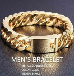 Bracelets For Men Fashion Gold Plated Bracelet Personality Masculine Charm Double Buckle Bracelet Snap Button Jewelry Large Luxury6214386
