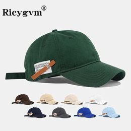 Ball Caps Solid Colour Casual Baseball Cap For Men Women Fashion Leather Snapback Hat Cotton Outdoor Sun Visors Hip Hop Bonnet y2k d240507