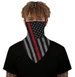 Fashion America Flag Scarf Bandana Ear Loops Stylish Men Women Neck Gaiters for Dust Wind Bicycling Multifunction Neck Warmers Sc2927949