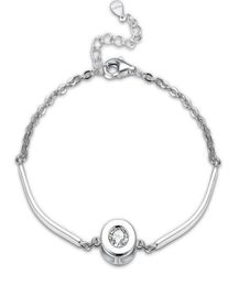 Simple Elegant Bracelets Stylish S925 Sterling Silver Cylindrical Studded Zircon Charm Bracelet Trendy Women Thanksgiving Day Gift1369170