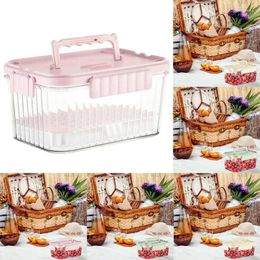 Storage Bottles Refrigerator Box Fruit Containers For Fridge Baskets Organizer Food Container With Drain Plate