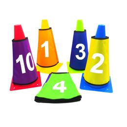 5Pack 32cm Sign Bucket 11.8Inch for Children Sensory Training Game Barrier Fence Marking Bucket Game Accessories Springback Mark 240506