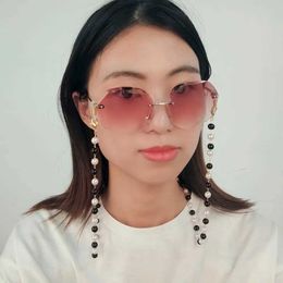 Eyeglasses chains Skyrim New Chic Pearl Beaded Glasses Chain for Women Sunglasses Chains Lanyards Neck Strap Rope Reading Eyeglasses Cord Holder