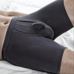 Underpants Men Boxer Sports Moisture-wicking Underwear Lengthen Soft Breathable With U Bulge Pouch For Comfort Style